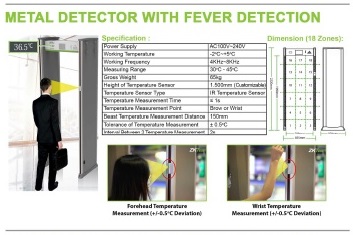 ZK Teco Metal Detector Fever Detection